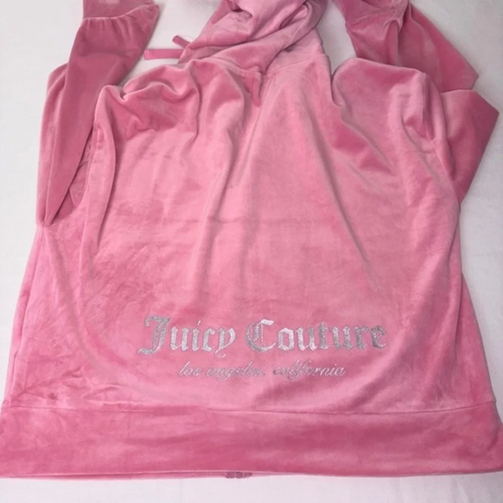 Juicy Couture Pink Velour Track Jacket & Jogger Set
